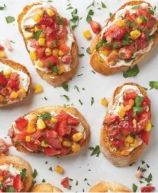 SWEET CORN BRUSCHETTA